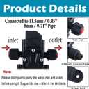 Water Pressure Pump Sprayer Self Priming Pump 12v DC 70W 0.9MPA 130psi Home Booster Connected to 11.5mm/0.45inch 17.3mm/0.68inch Pipe for 4-6L/Min with Power Adapter