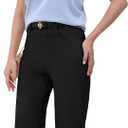 Women's Straight Wide Leg Dress Pants Stretchy Work Pants Business Casual Slacks with Pockets (XL)