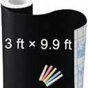 Large Chalkboard Contact Paper Wall Sticker 3 ft. x 9.9 ft. Adhesive Blackboard, TAKSDAI Removable Vinyl Decal Chalkboard Wallpaper Peel and Stick(1 Roll 3ft.x9.9ft.)