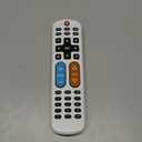 GE BigEZ OneTouch Big Button Universal TV Remote for Seniors, Easy to Use, Replacement Remote for Samsung, LG, Sony, Vizio, Roku TV, Streaming Players, Backlit Buttons, 2 Device, White, 84666