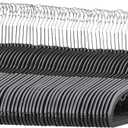 Amazon Basics Non-slip Heavy Duty Space Saving Plastic Hangers with Rubber and Horizontal Bar, Lightweight, Gray, Pack of 50
