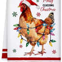 Christmas Tree Kitchen Towels Set - Blue Christmas Tree Hand Towels for Bathroom, Blue Kitchen Bathroom Decor, 16x24 Inches, Set of 4