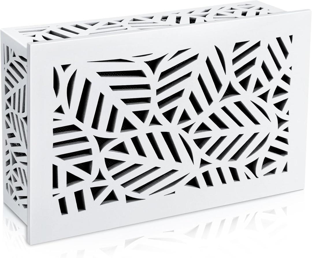 Saillong Doorbell Chime Cover Box Only, Upgrade Thickness Wooden Doorbell Cover Plate Inside House, Decorative Door Bell Box for Indoor/outdoor Home Wall, Easy to Install (White)