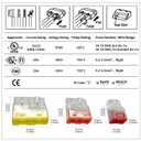Dicio Push-in Wire connectors Nuts 300pcs terminals UL Listed Quick Connect connectors kit Low Voltage Wire Electrical connectors for Wiring 2 3 4 Port 4 Gauge Connectors Assortment Kit 24-14 AWG