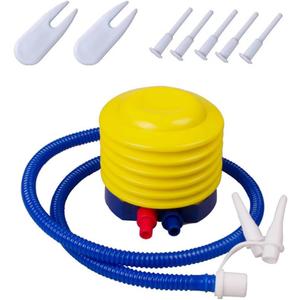 Yoga Ball Pump Exercise Balls Pumps Manual Hand Foot Press Air Inflator with Plug Pin Stopper Adapter Kit for Sports Fitness Balloon Swimming Ring Pool Float Inflatable Bed Pillow Boat Outdoor