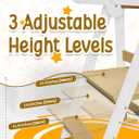 Foldable Toddler Tower - Space-Saving Folding Step Stool for Kitchen Counter, Step Stool Foldable Design, Wooden Kitchen Step Stool for Kids, White
