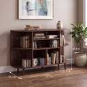 Garvee Large Record Player Stand with Charging Station & USB Ports，Record Storage Cabinet, Mid Century Modern Turntable Stand for Bedroom Living Room, 47