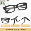 REAVEE Reading Glasses for Women, Blue Light Blocking Stylish Oversized Computer Readers Spring Hinge, 2.25