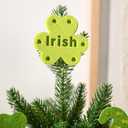 WDS WONDROUS St Patricks Day Ornaments 12-Piece Set, Felt Lucky Shamrock Irish Gnome Gold Coin Decorations with Hanging Strings for Christmas Tree Home Party Spring Decor