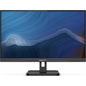 Amazon Basics 24-inch Full HD IPS Monitor, 75 Hz, 1080P, HDMI, Display Port and VGA Input, Adjustable Stand, VESA Compatible, Built-in Speakers for Office and Home, Black