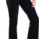 Yogipace Petite Women's Bootcut Yoga Pants with Side Pockets, Flare Leggings for Travel, Lounge & Everyday Wear, 27", Black, Size M