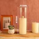 UPBUD 12pcs Glass Cylinder Vases for Centerpieces | 10 Inch Tall Flower Vase for Wedding Decorations, Floating Candle Holders for Dinner Table, Bridal Shower, Office Home Dcor