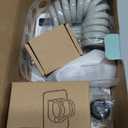 CECEFIN Kitchen Sink Sprayer Hose Attachment for Faucet, Kitchen Faucet Head Replacement w/ 79" Recoil Hose and Holder, Pressurized Water Saving Aerator & Diverter Valve, Faucet Sprayer Attachment Set (F- Grey- ON/OFF Pause Sprayer)