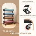 Large Paper Roll Dispenser, Dispenser Rack and Cutter, for 36” Craft