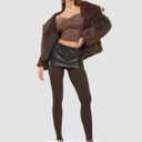 CozyWow Women's 80D Soft Opaque Tights, High Waist Solid Color Womens Tights with 30+ Colors (Coffee)