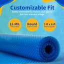 Blue Wave 12-Mil Solar Hot Tub Cover – 7-ft x 8-ft Rectangular Spa Thermal Blanket – Retains Heat, Reduces Evaporation, and Blocks Debris – Durable, Cut-to-Fit Design – Royal Blue