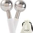 pfefe Ice Globes for Face & Eyes, Unbreakable Stainless Steel Cryo Sticks for Beauty Routines, Facials Cold Roller Cooling Globes for Puffiness, Wrinkles, Dark Circles, Headaches