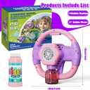 PANACARE Steering Wheel Bubble Machine, Automatic Bubble Blowing Machine Toy Children 10000+ Bubbles/Min with Bubble Solution for Wedding/Birthday/Party/Easter, Outdoor Gift for Boys and Girls