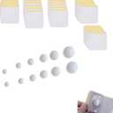 12PCS Soft Silicone Belly Button Plug for Tummy Tuck Recovery - Assorted Sizes, Comfort Fit, Premium Material (12pcs White Circular)