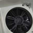 Manual RV Roof Vent Fan With S-MOK Al_arm and Ca-Bon Dete_ctor, 12V 14" Super Quiet RV Roof Fan, 3-Speed, Reversible