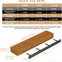 1 Pack Large Shelf Brackets Long Floating Shelf Bracket Invisible Floating Shelf Hardware Heavy Duty Floating Mantel Brackets(43X4X3 Without Tools)