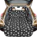 Veckle Extra Large SUV Cargo Liner for Dogs 106", Foldable Cargo Cover for Full-Size SUVs & Minivans, Waterproof Pet Trunk Mat with Bumper Flap, Non-Slip, Paw Print