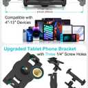 Sun Visor Tablet Holder for Car, Metal Clip Truck Visor Tablet Mount, 360° Rotating Visor Phone Clamp Mount with 1/4" Screw, for iPad Pro Air Mini, Galaxy Tab, iPhone, Camera, 4-11" Tablets
