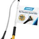 Camco RV Holding Tank Swivel Stik Rinser - Features Powerful Rotary Cleaning Action & 34-Inches of Flexible Reach - Equipped with 1/4 Turn Shutoff Valve & Ergonomic Easy Grip Handle 