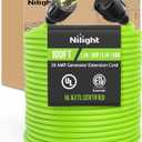 Nilight 100FT 30 Amp Generator Extension Cord 10/3 Gauge L14-30P to L14-30R | 125V Heavy Duty Pure Copper STW Wire UL ETL Listed 3 Prong Weatherproof Suit for Camper Outdoor Use Bright Green