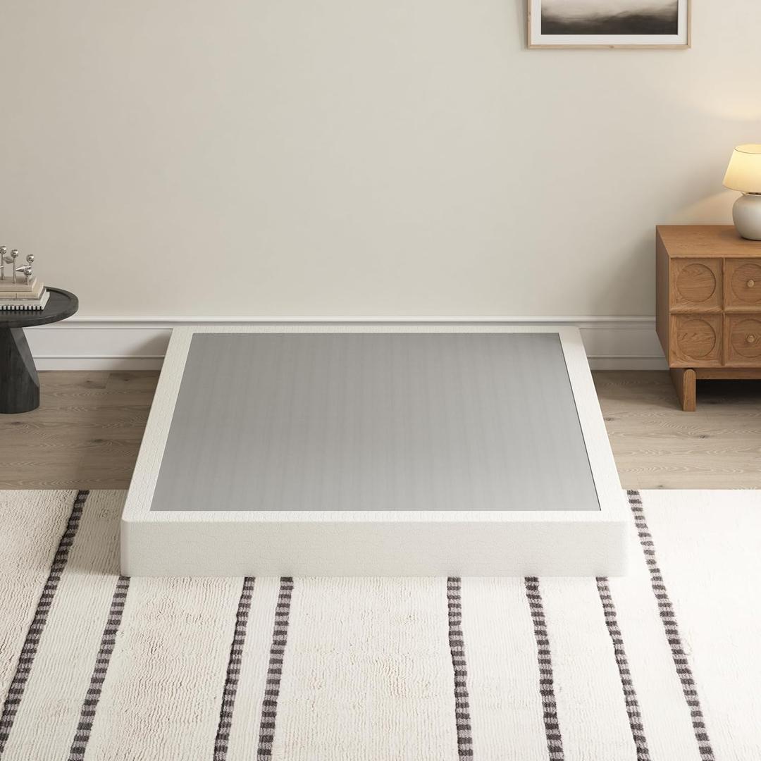 7 Inch Box Spring for Queen Bed Bases - Heavy Duty Metal Mattress Foundation with Fabric Cover,3000 lbs Capacity,Low Profile Queen Box Spring Only,Noise Free,Easy Assembly