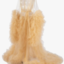 Tulle maternity robe for photoshoot Lingerie for Women Old Hollywood Robe Nightgown Tulle Bathrobe