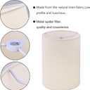 Wellmet CreamWhite 8"x 8"x11" Lampshade, No Assembly Required, Classic Modern Lamp Shade for Table Lamp, Bedside Lamp, Floor Lamp, Fabric Drum Lampshade, Spider Fitter