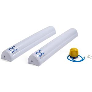 Delta Children Inflatable Bed Rails for Toddlers & Kids with Foot Pump (2 Pack) - Leak-Proof Portable Guardrails Great for Travel or at Home, White