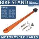 Dirt Bike Kickstand Motorcycle Side Kick Stand 7075 Aluminum with Springs Bolts for 150 200 250 300 350 400 450 500 505 530 EXC XC XCW XCF XCFW EXCF EXCR XCRW Supermoto Enduro Motocross Orange