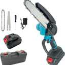 Handheld Chain Saw Portable Electric Chainsaw Cordless with 2600mAh Battery Small Battery Powered Chainsaw for Tree Branch Wood Cutting Garden