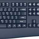 Wireless Keyboard and Mouse Combo, EDJO 2.4G Full-Sized Ergonomic Computer Keyboard with Wrist Rest and 3 Level DPI Adjustable Wireless Mouse for Windows, Mac OS Desktop/Laptop/PC(Galaxy Blue)