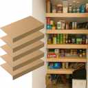 5 Pack 30x16in Wire Shelf Cover for Pantry, Closet, Kitchen Waterproof PVC Wood-Look Wire Rack Covers for Shelves, Multiple No-Tool Installation, 30x16x2in