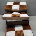 FUNNYFUZZY Dog Stairs with Storage 13“H,Foldable 3-Step Pet Steps for Small Medium Dogs with Sturdy Stylish Cover,Dog Steps for Couch Sofa and Chair,Non-Slip, Indoor,Brown