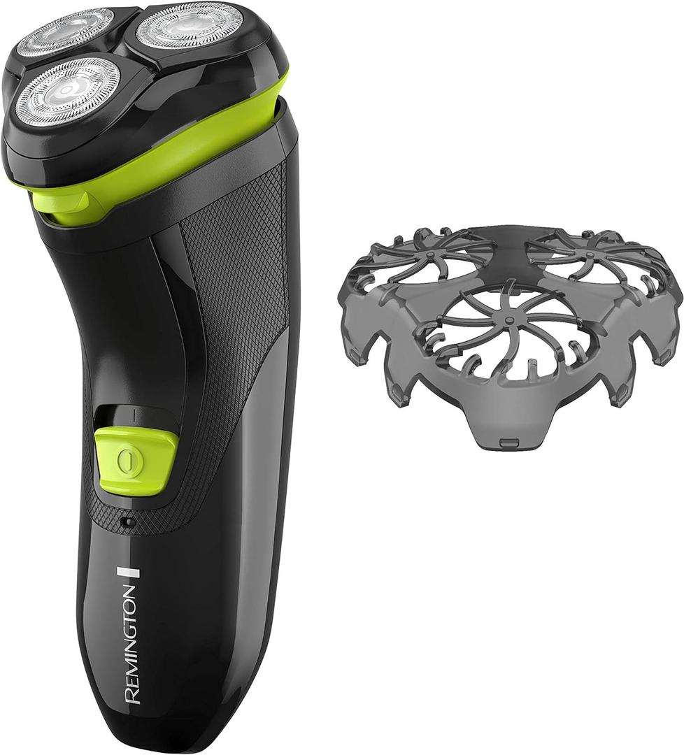 Remington Ultrastyle Rechargeable Rotary Shaver, Pr1320, Black/Neon Green