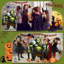 Amyhill 3.7 ft Orc Warrior Cardboard Cutout Life Size Stand up Halloween Angry Evil Green Ogre Backdrop Photo Props Standup for Fantasy Themed Halloween Party Decoration