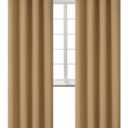 BGment Blackout Curtains for Living Room - Grommet Thermal Insulated Room Darkening Curtains for Bedroom, 2 Panels of 52 x 84 Inch, Khaki