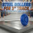 10 Pack 7" Stem Blue 2" Nylon Garage Door Roller with Protective Sealed-Cap(Dustproof), Ultra Quiet & Long-Lasting, Commercial High Load Capacity, Double Sealed Bearings