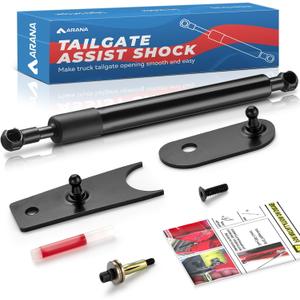 ARANA Tailgate Assist Shock for 2007-2019 Chevy Silverado & GMC Sierra 1500 2500 3500 HD, Heavy Duty Tail Gate Soft Open Accessories Hydraulic Strut Damper Kit, Black