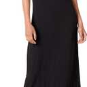 Amazon Essentials Women's Short-Sleeve Maxi Dress, Flowy (Black)