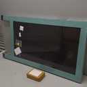 SELEAD Solid Wood A-Frame Chalkboard - 40" x 20" Magnetic Sandwich Board Signs Outdoor Standing Chalk Board Easel Sidewalk Pizarra for Business, Wedding, Garden - Green