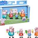 Peppa Pig Peppa's Family Ice Cream Fun Figure 4-Pack Toy, 4 Family Figures With Frozen Treats, Ages 3 and Up