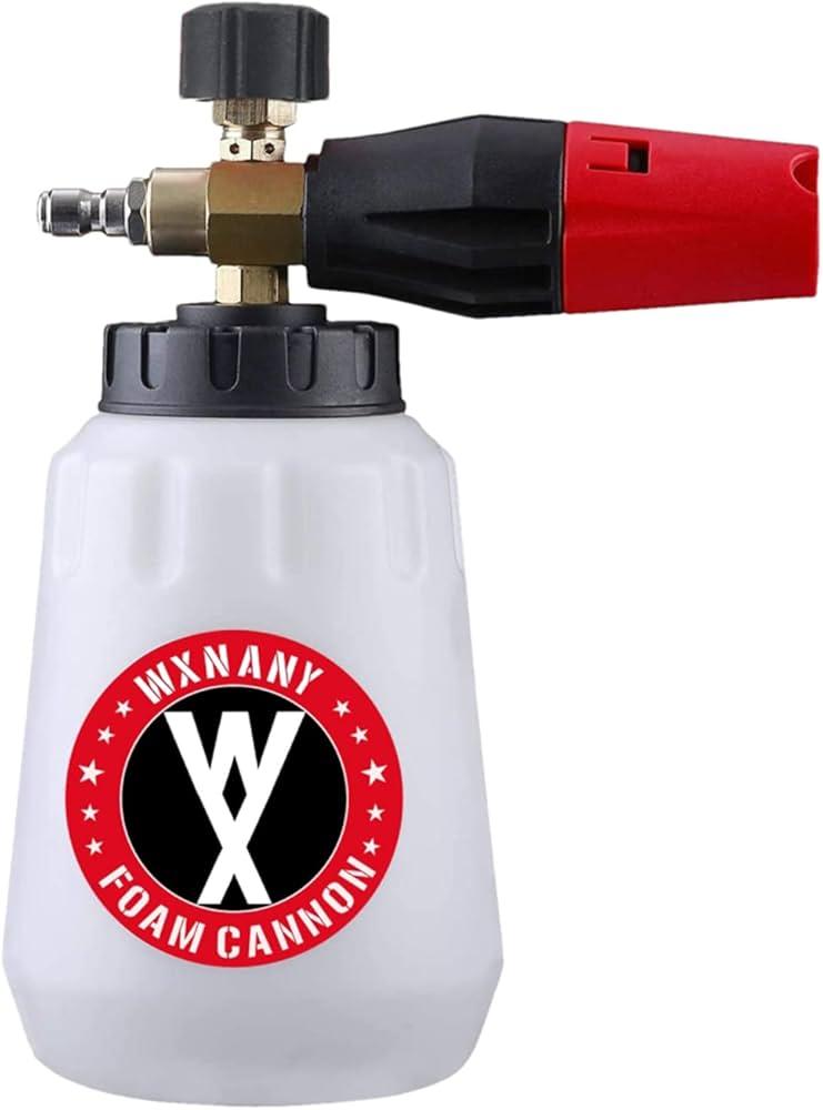 Pressure Washer Foam Cannon Heavy Duty Foam Wash Gun with 1/4 Inch Connector 1 Liter Bottle