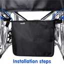 Wheelchair Under Basket for Catheter Bag Covers Infusion Bag Foley Catheter Bag Urine Drainage Bag Holder Urinary Drainage Bag Holder Catheter Urinary Bag Nephrostomy Drainag Bag(Black)