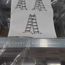 LANBITOU Ladder, A Frame 4 Step Ladder Extension, 14 FT Anti-Slip Multi Position & Storage Folding Ladder, 330 lbs Security Load Telescoping Aluminum Ladders for Stairs Home Indoor Outdoor Roof