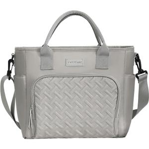 CECOBAG Insulated Lunch Bag for Men Women, Large Leakproof Cooler Bag with Removable Strap, Lunch Box, Reusable Adult Lunch Tote for Work, Picnic and Travel - Grey